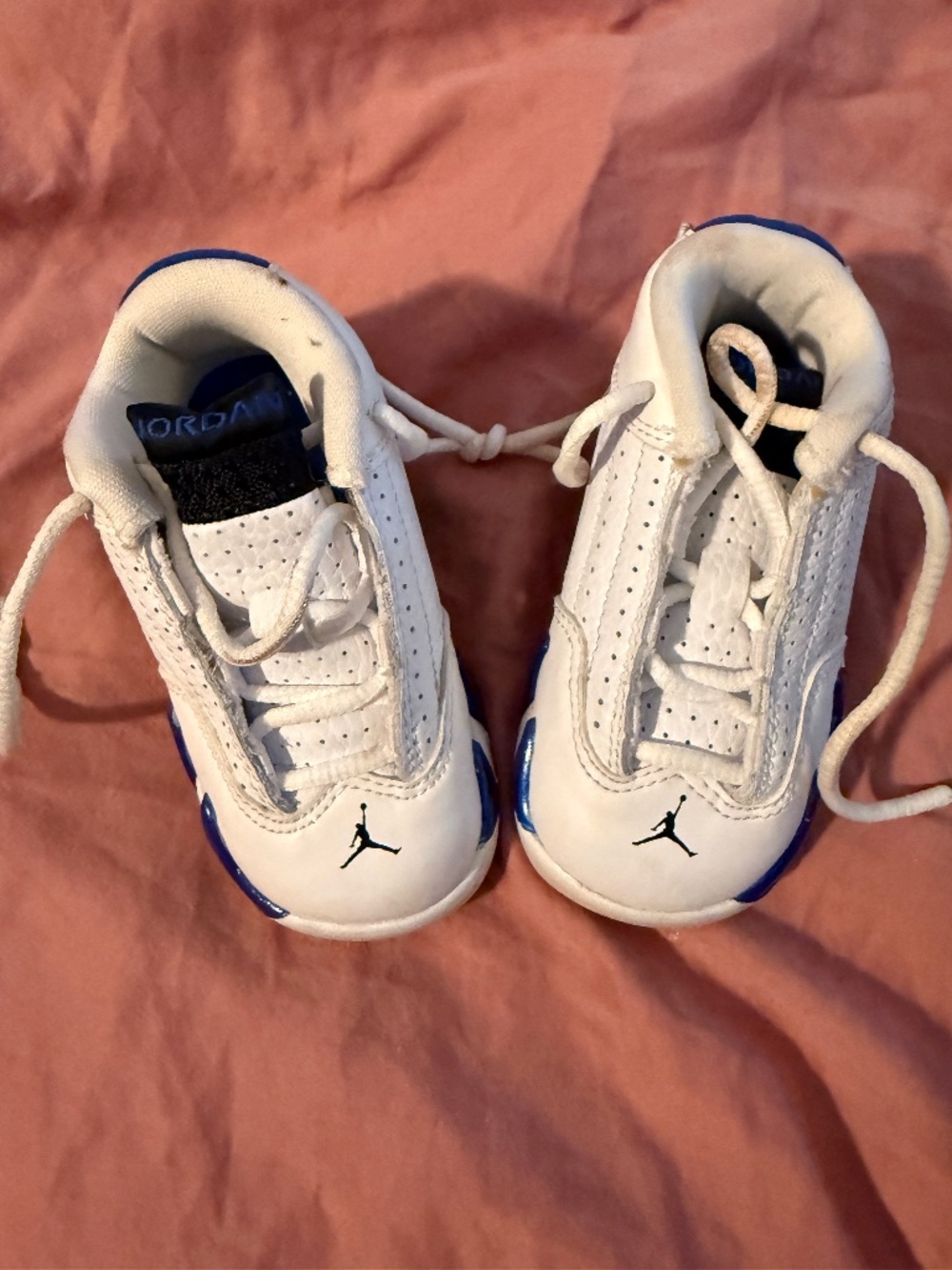 Jordan kids toddler white black blue sneakers